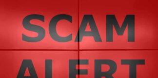 Scam alert sign