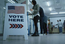 Vote Here sign