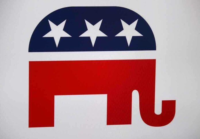 Logo of the Republican Party featuring an elephant and stars
