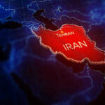 Iran’s Regime Faces Unprecedented Uprising Map highlighting Iran with Tehran marked.