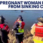 Bystander rescues pregnant woman from sinking car near I-95