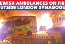 BOMB PANIC: Torched Ambulances Explode Outside Synagogue