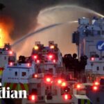 Belfast protests: police use water cannons against rioters in Northern Ireland