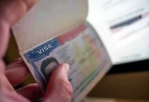 Parliament Abolishes Permanent Residence For Migrants! A hand holding an open passport displaying a visa page