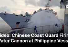 WATCH: Video Shows Chinese Coast Guard Firing Water Cannon at Philippine Vessel | AC1B