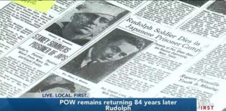 #POW remains returning to #Rudolph 84 years after WWII death