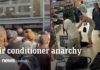 Heatwave Chaos: Supermarket Turns Into War Zone French crowds go into a frenzy for air conditioners as the European heatwave continues.