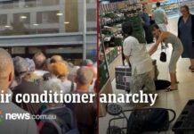 Heatwave Chaos: Supermarket Turns Into War Zone French crowds go into a frenzy for air conditioners as the European heatwave continues.