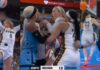 Sophie Cunningham wants to fight DiJonai after flagrant 2 👀 Caitlin Clark tech for bumping ref