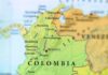 President Breaks Centuries Old Tradition Map of Colombia with cities and neighboring countries