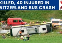 Tour Bus Flips – Multiple Casualties Switzerland Bus Crash: 5 Killed, 40 Injured Near Alpine Village Susch | NewsX World