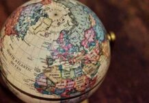 UN Torches U.S In Latest Map Release Vintage globe showing Europe, North Africa, and the North Atlantic