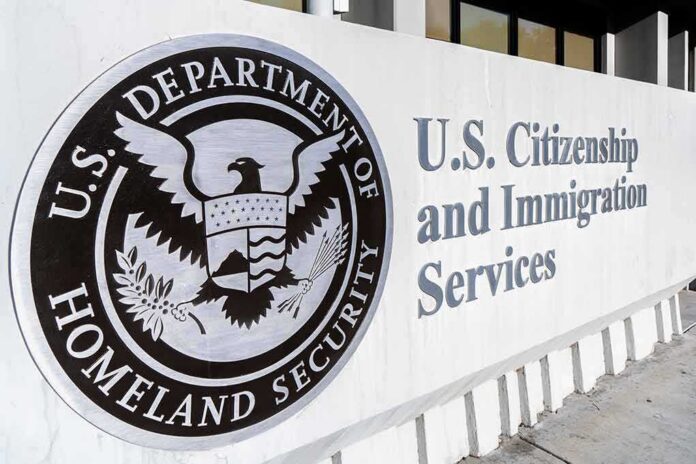 shutterstock_1570726711 USCIS building exterior sign with DHS seal