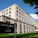 Trump Drops Muslim Nation From Terror Watchlist Department of State building exterior on a sunny day