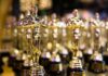 Longest-Living Oscar Winner Gone At 102 Golden trophy statuettes on display