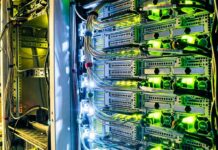 Outage Blacks Out Major Websites Across The World Server rack with network cables and glowing indicator lights